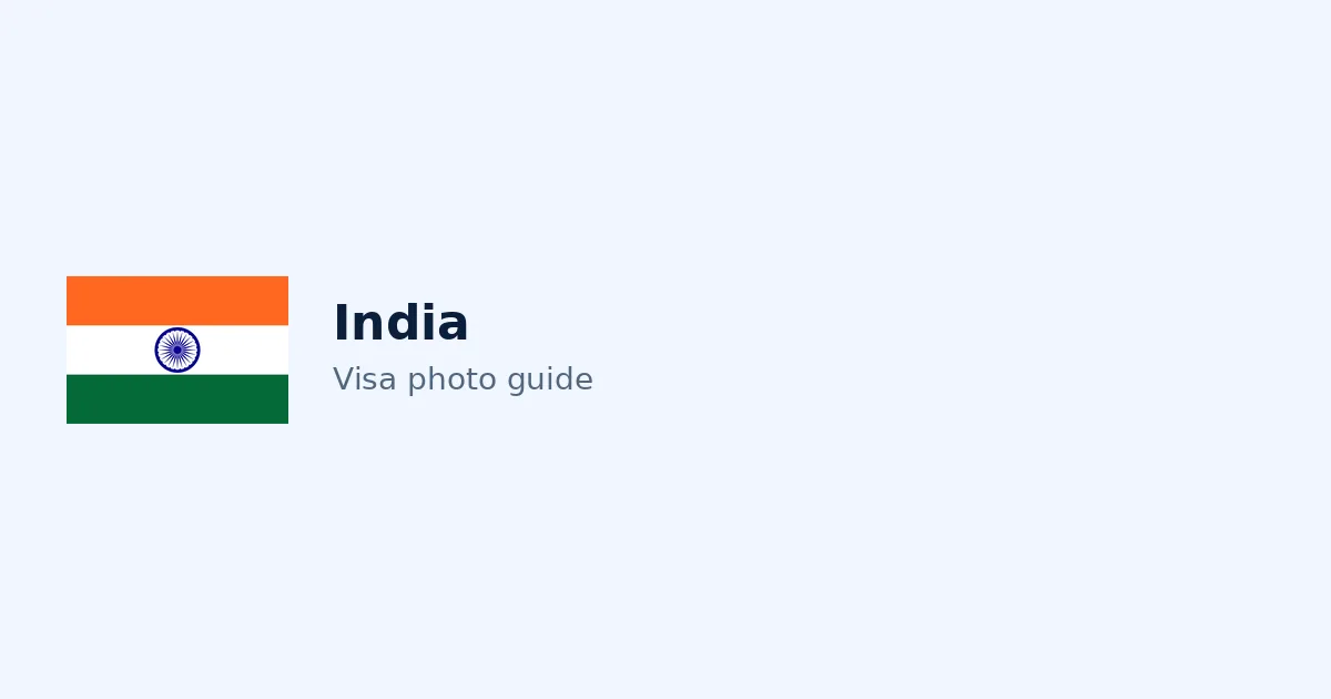 India visa photo guide